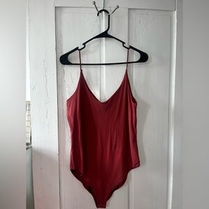 Elegant Nude Pink Women's One Piece Bodysuit